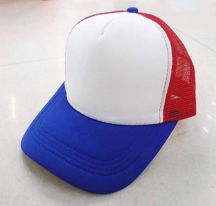 Photo 1 of (PACK OF 2) Joyful House Red Blue Baseball Cap Halloween Cosplay Hat with Adjustable Mesh Back for Men Boys, Medium