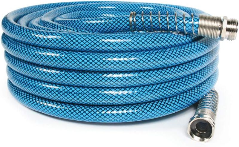 Photo 1 of 
Camco TastePURE 50-Foot Premium Drinking Water Hose | Features a Heavy-Duty Reinforced PVC Construction, Machined Fittings with Strain Relief Ends, and has...