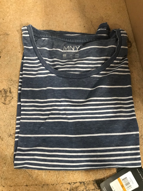 Photo 1 of Andrew Marc Sport Women's Washed Short Sleeve Scattered Stripe tee,, 3X-Large