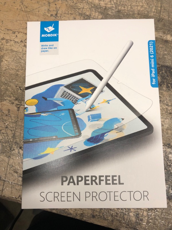 Photo 2 of Bundle of 2
MOBDIK Paperfeel Screen Protector Compatible with iPad Mini 6 2021 (6th Generation, 8.3 Inch), Anti-Glare/Scratch Resistant Matte Film for Drawing/Writing, Compatible with Apple Pencil