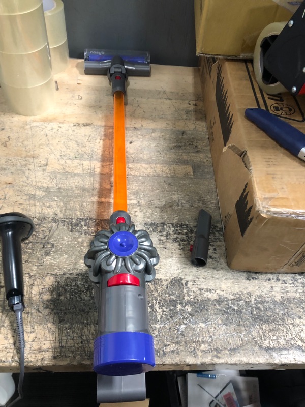 Photo 1 of Casdon Little Helper Dyson Cord-Free Vacuum Cleaner Toy, Grey, Orange and Purple (68702) Dyson Ball Vacuum Toy Vacuum with Working Suction and Sounds, 2 lbs, Grey/Yellow/Multicolor Toy + Dyson Ball Vacuum