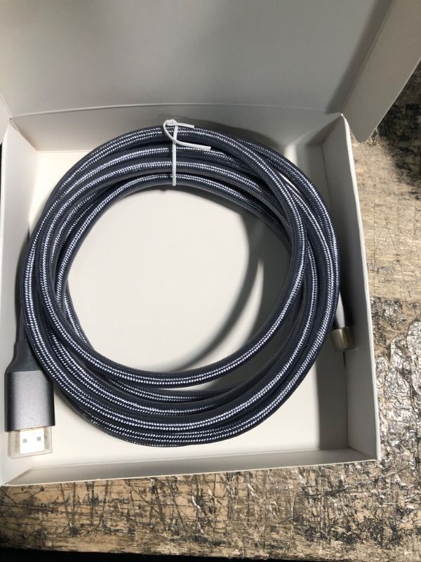 Photo 1 of Amazon Basics High-Speed HDMI Cable (48Gbps, 8K/60Hz ) - 10 Feet, Dark Gray, Monitor 1 Dark Gray 10 Feet