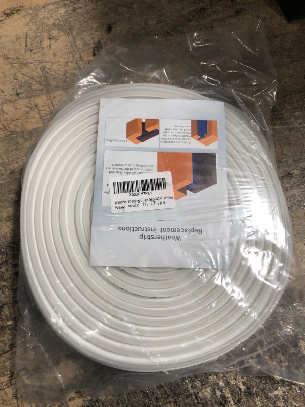 Photo 2 of Weather Stripping Door Seal Strip, 40FT Foam Kerf Exterior Front Door Window Weather Stripping for Door Frame, Soundproof Card Slot Installation Seals Large Gap 40ft White