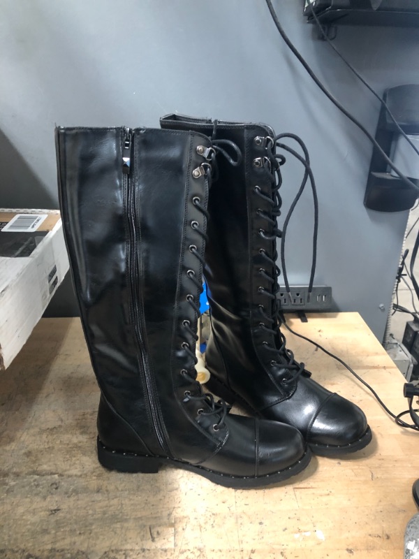 Photo 2 of Dirty Laundry Women's Roset Combat Boot 8 Black Smooth