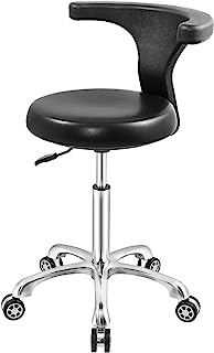 Photo 1 of Nazalus Rolling Stool Task Chair Drafting Adjustable with Wheels and Backrest Heavy Duty for Office Kitchen Medical Dentist Shop Lab and Home(Without Footrest)