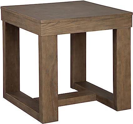 Photo 1 of (damage )Signature Design by Ashley Cariton Contemporary Oversized Square End Table, Grayish Brown
