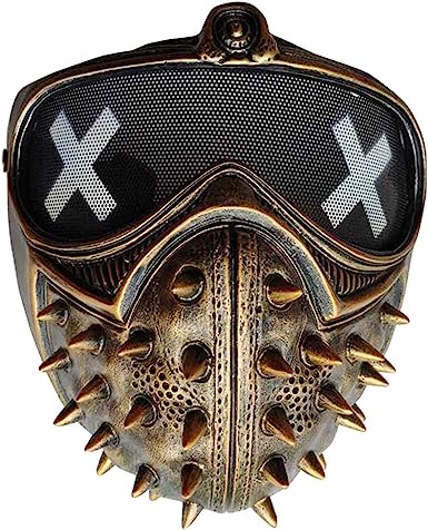 Photo 1 of Mulrcks Resin Watch Dogs Mask with Rivet Game Cosplay Halloween Prop
