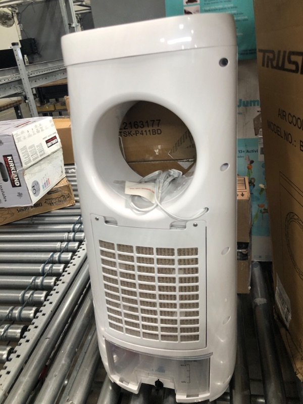 Photo 3 of Trustech Evaporative Air Cooler, Portable Air Cooler, Cool & Humidifying with 3 Speeds, 12H Timer Evaporative Cooler, Bladeless Fan Ice Boxes Contained, Remote Control Tower Fan for Large Room Office
