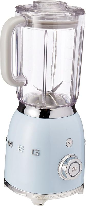 Photo 1 of **PARTS ONLY** LEAKS** **POWERS ON**
Smeg Countertop, Pastel Blue 50s Style Blender, 48 Ounces 48 Ounces Blue