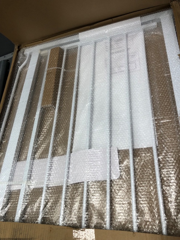 Photo 1 of BalanceFrom Easy Walk-Thru Safety Gate for Doorways and Stairways with Auto-Close/Hold-Open Features, Multiple Sizes, White 30-inch Tall, No Caps Fits 29.1 - 33.8" Wide