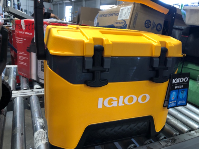 Photo 2 of Igloo Heavy-Duty 25 Qt BMX Ice Chest Cooler with Cool Riser Technology Yellow Cooler