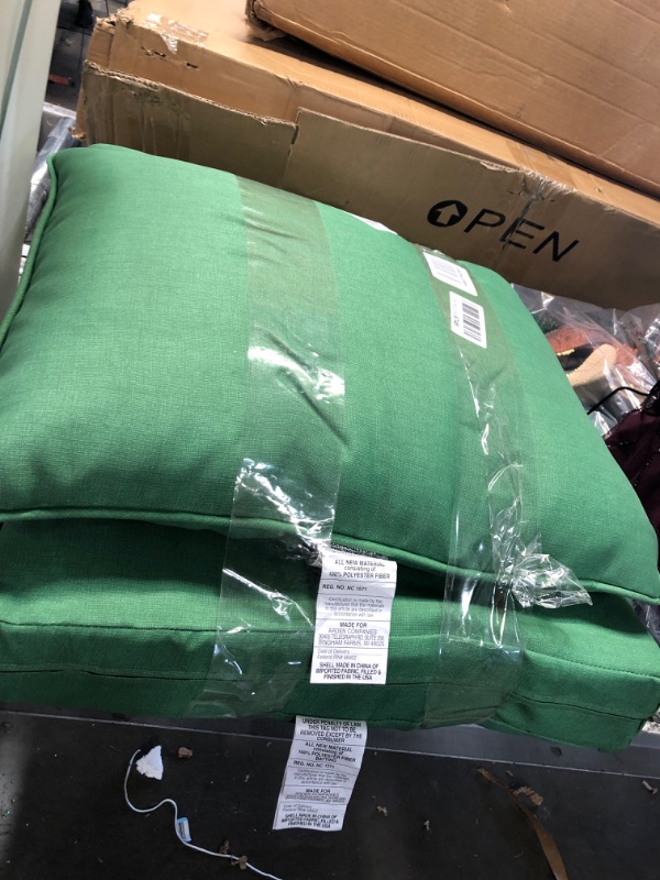 Photo 2 of  Outdoor Deep Seating Cushion Set 24 x 24, Moss Green Leala