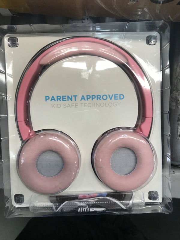 Photo 2 of Kid Safe 2-In-1 Bluetooth and Wired Headphones (MZX250) Pink