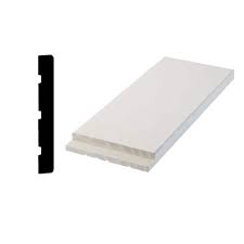 Photo 1 of 11/16 in. x 4-9/16 in. x 81 in. Primed Finger-Jointed Interior Flat Door Jamb Set Includes Pre Cut Header and Sides
