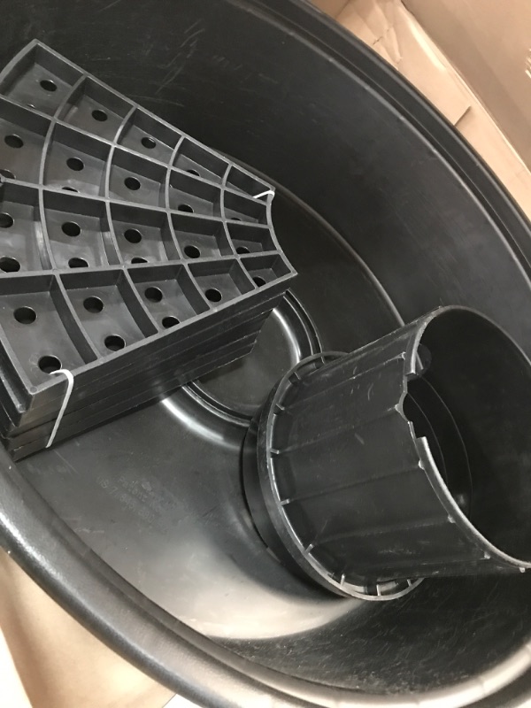 Photo 1 of Little Giant DFB36 36-Inch Disappearing Water Fountain Basin, Supports Up to 2,000 lbs, Black, 566517