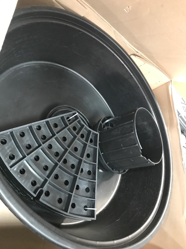 Photo 1 of Little Giant DFB36 36-Inch Disappearing Water Fountain Basin, Supports Up to 2,000 lbs, Black, 566517