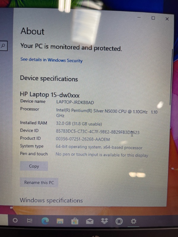 Photo 9 of HP Newest Pavilion Intel Pentium Silver N5000 4GB 128GB SSD Windows 10 Laptop Red
