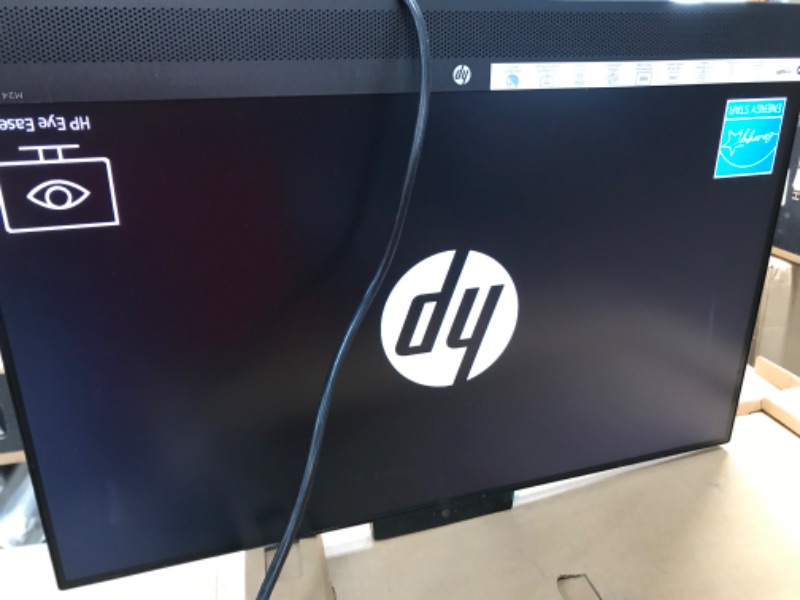 Photo 1 of HP M24 Webcam-Monitor, 1080p IPS Display, 75Hz Refresh Rate, 23.8' Computer-Screen, 5MP-Camera with 2 Mics & Speakers, Always-On Blue Light Filter, Adjustable Stand, USB-C & HDMI, VESA-Mounting (2022)
