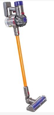 Photo 1 of Casdon Little Helper Dyson Cord-Free Vacuum Cleaner Toy, Grey, Orange and Purple (68702) Dyson Ball Vacuum Toy Vacuum with Working Suction and Sounds, 2 lbs, Grey/Yellow/Multicolor Toy