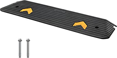 Photo 1 of (missing part) VEVOR Upgraded Rubber Threshold Ramp, 1" Rise Wheelchair Ramp Doorway, Natural Curb Ramp Rated 33069Lbs Load Capacity, Non-Slip Textured Surface Rubber Curb Ramp for Wheelchair and Scooter