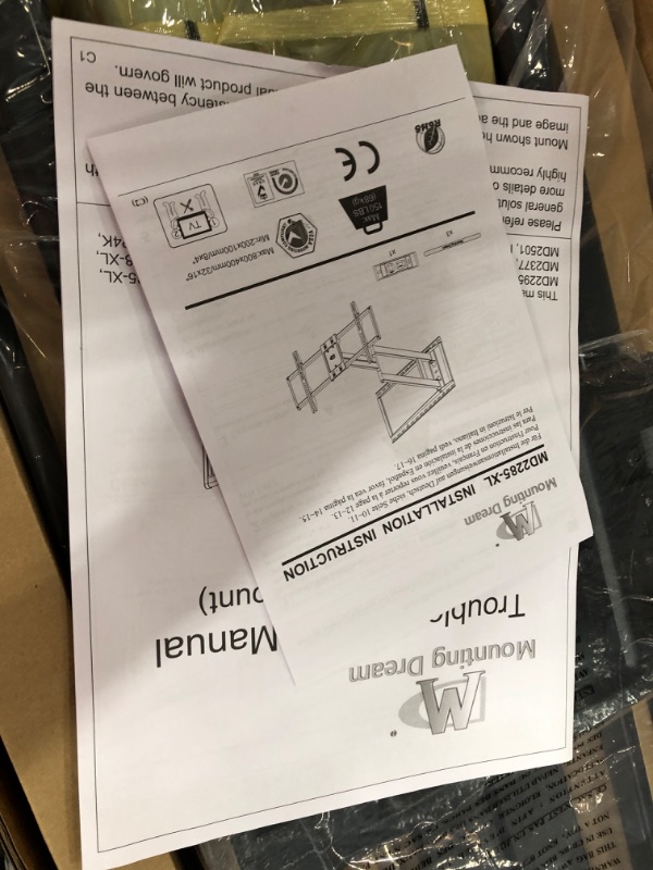 Photo 1 of Mounting Dream Long Arm TV Wall Mount for Most 42-90 Inch TV, 40 Inch Long Extension TV Mount Swivel and Tilt, Full Motion TV Mount Fits Max VESA 800x400mm, 150 lbs. Loading, 16”,18”, 24” Studs