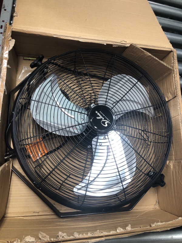 Photo 1 of Simple Deluxe 18 Inch Industrial Wall Mount Fan, 3 Speed Commercial Ventilation Metal Fan for Warehouse, Greenhouse, Workshop, Patio, Factory and Basement - High Velocity