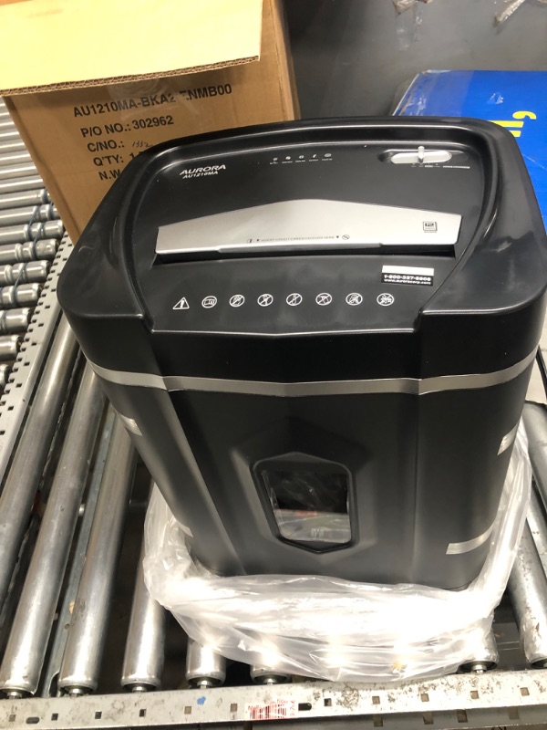 Photo 2 of Aurora AU1210MA Professional Grade High Security 12-Sheet Micro-Cut Paper/CD and Credit Card/ 60 Minutes Continuous Run Time Shredder
