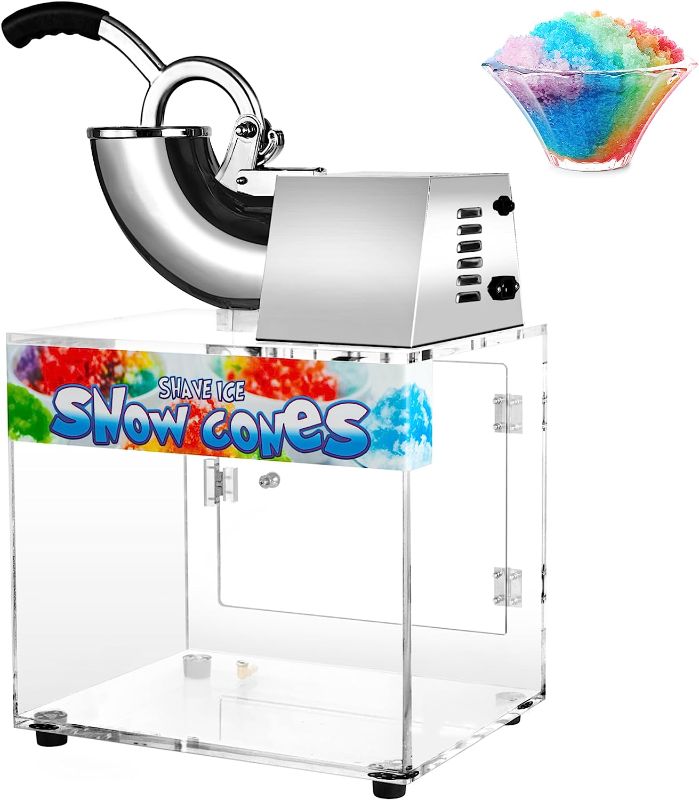 Photo 1 of VNN 48L Snow Cone Machine, 500LB/H Commercial Shaved Ice Machine, 300W Electric ice shaver machine, Suitable for Party Activities, Family Gatherings
