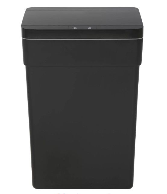 Photo 1 of **STOCK IMAGE FOR SAMPLE**
13 Gallon 50 Liter Kitchen Trash Can for Bathroom Bedroom Home Office Automatic Touch Free High-Capacity with Lid Brushed Stainless Steel Waste Bin -BLACK