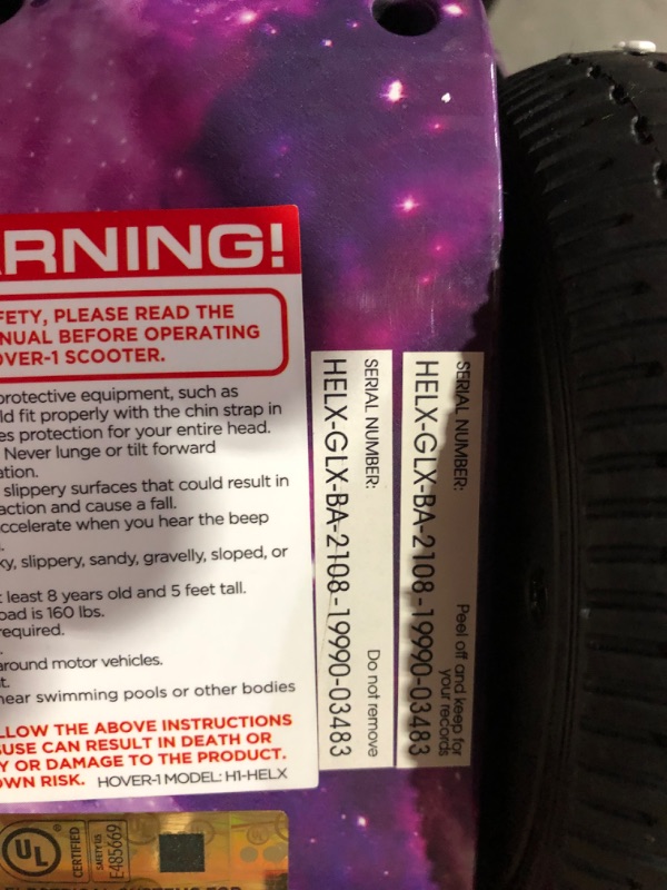 Photo 6 of ***NONFUNCTIONAL - FOR PARTS - SEE NOTES***
Hover-1 Helix Electric Hoverboard | 7MPH Top Speed, Hoverboard Galaxy