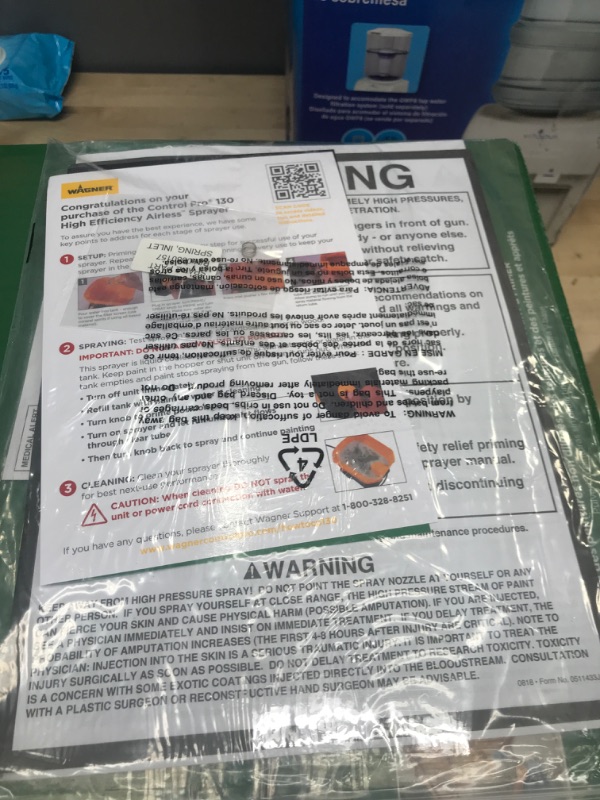 Photo 1 of ***POWERS ON*** Wagner 0580678 Control Pro 130 Power Tank Paint Sprayer, High Efficiency Airless with Low Overspray