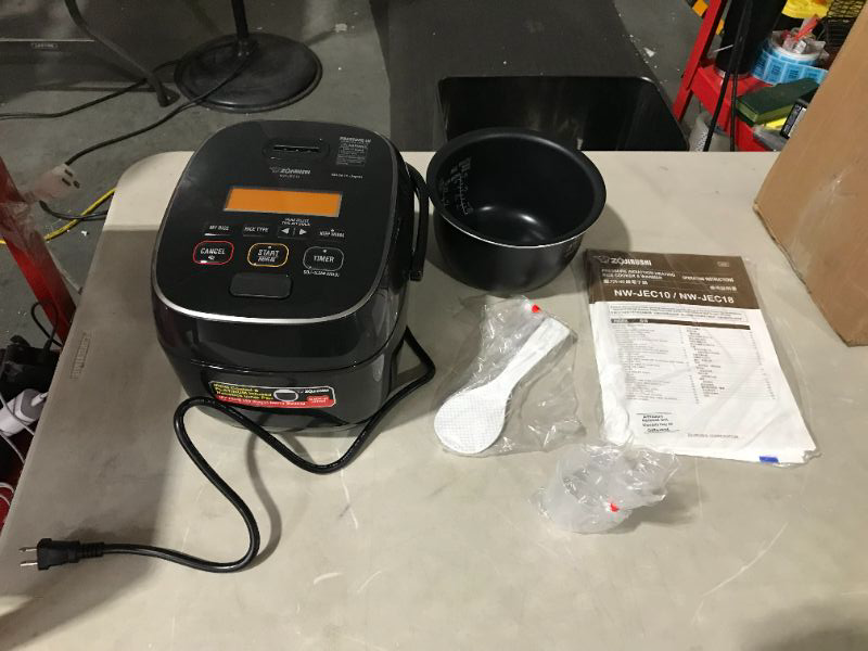 Photo 2 of ***UNTESTED - SEE NOTES***
Zojirushi NW-JEC10BA Pressure Induction Heating (IH) Rice Cooker & Warmer, 5.5-Cup