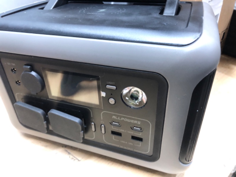 Photo 1 of ALLPOWERS 299Wh 600W Portable Power Station R600, LiFePO4 Battery Backup with UPS Function, 1 Hour to Full 400W Input, MPPT Solar Generator for Outdoor Camping, RVs, Home Use