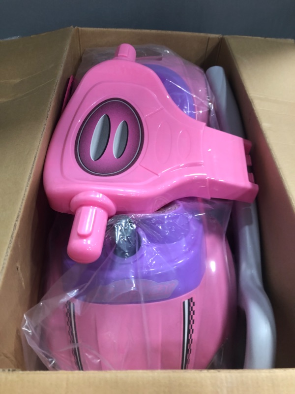 Photo 2 of ChromeWheels Push Cars for Toddlers, 3 in 1 Ride on Push Car with Removable Canopy, Ride on Toys Mega Car w/ Handle & Horn & Music, Pink # Pink