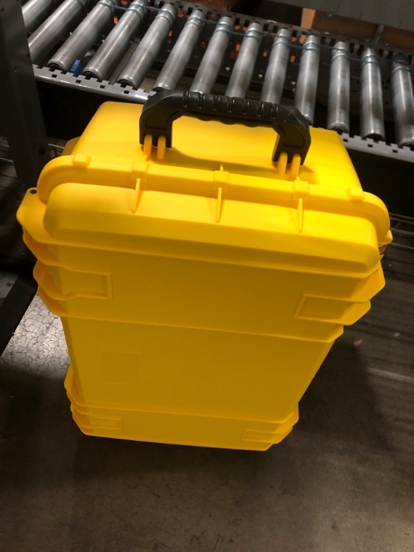 Photo 2 of Seahorse 920 Heavy Duty Protective Dry Box Case with Foam - TSA Approved/Mil Spec / IP67 Waterproof/USA Made for Protecting Firearms, Pistols, Drones, Camera Equipment Yellow