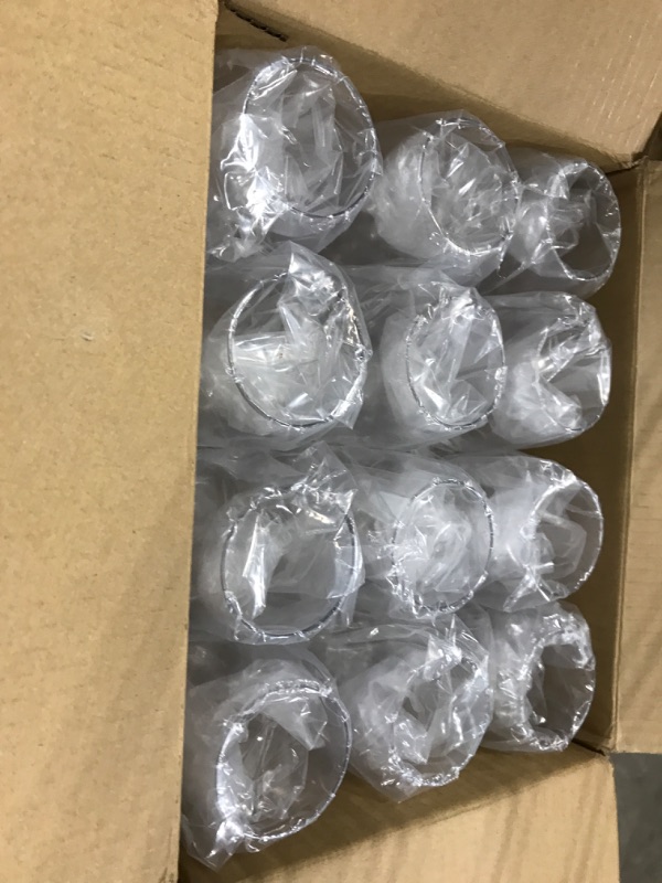 Photo 2 of 24 piece Stemless Unbreakable Crystal Clear Plastic Wine Glasses Set of 24 (12 Ounces)