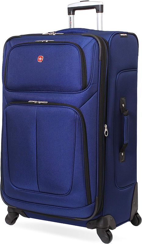 Photo 1 of **SEE NOTES**
SwissGear Sion Softside Expandable Roller Luggage, Blue, Checked-Large 29-Inch
