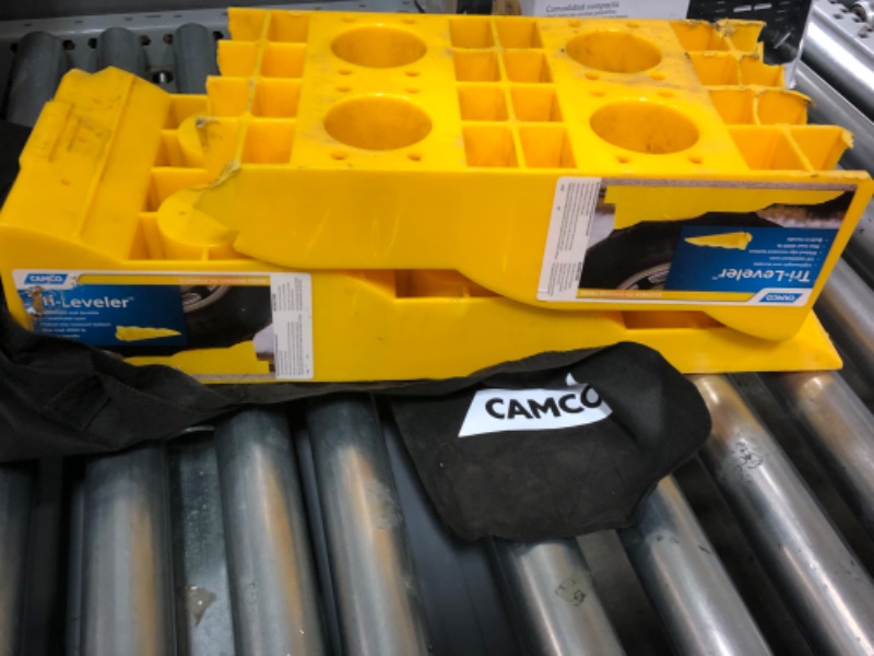 Photo 4 of **USED**
Camco RV Tri-Leveler, 2-Pack with Storage Bag - Raises Your RV Up to 3-7/8" on Any Tire for a More Level Position - Features a 3,500 lb. Load Capacity (44574)