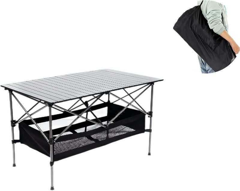 Photo 1 of 
Picnic Time Folding Portable Picnic Table Black