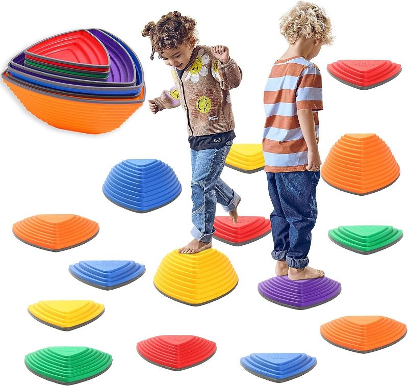 Photo 1 of anboxk 15 Pcs Kids Balance Jumping Stepping Stones,Indoor or Outdoor Play Toddler Obstacle Course Promoting Coordination and Balance Game Toys for Ages 3 4...
Color:15Pcs Multicolor