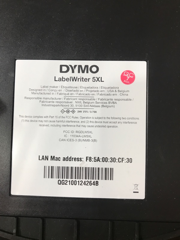 Photo 3 of POWERS ON *** DYMO LabelWriter 5XL Label Printer Bundle, Prints Extra-Wide Shipping Labels (UPS, USPS) from Amazon, eBay, and More, Perfect for eCommerce Sellers, Includes 5 Extra-Large Shipping Labels (1100 Total)