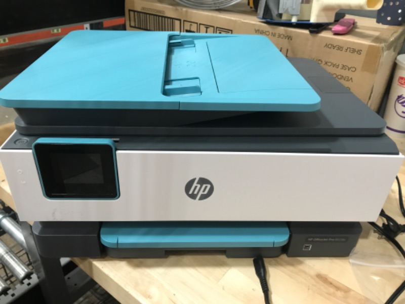 Photo 1 of POWERS ON *** HP OfficeJet Pro 8028e All-in-One Wireless Color Inkjet Printer, Print Copy Scan Fax, 20 ppm, Auto Duplex, 2.7" Color TS, 
