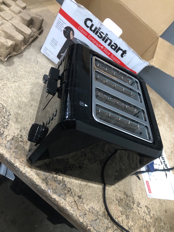 Photo 2 of **USED**
Cuisinart CPT-142BK 4-Slice Compact Plastic Toaster, Black Black 4-Slice Toaster