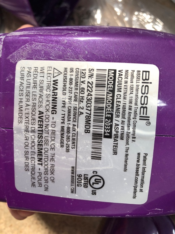 Photo 4 of ***USED***
Bissell Featherweight Stick Lightweight Bagless Vacuum with Crevice Tool, 20334, Purple