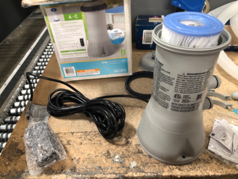 Photo 5 of ***USED***
INTEX 28637EG C1000 Krystal Clear Cartridge Filter Pump for Above Ground Pools, 1000 GPH Pump Flow Rate 1,000 Gallons Per Hour 1,000 Gallons Per Hour Filter Pump