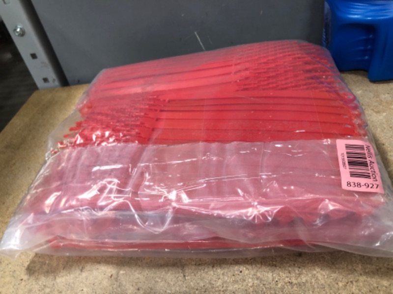 Photo 2 of ATEVtaa Red Safety Plastic Truck Seals Tamper Evident ? Use for Truck, Trailer, Numbered Sequentially Disposable Container Shipping Transport 600 Red