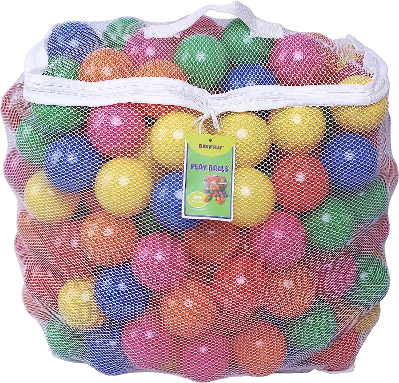 Photo 1 of 
Click N' Play  Plastic Ball, Pit Balls - 6 Bright Colors