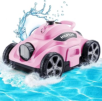 Photo 1 of (PARTS ONLY/SEE NOTES) Cordless Robotic Pool Cleaner, HDPEAK Pool Vacuum Lasts 110 Mins, Up to 50 feet, Pink
