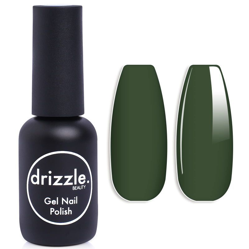 Photo 1 of (2PK BUNDLE) DRIZZLE. BEAUTY Nail Polish Dark Green Color, Gel Nail Polish (15ml) Single Bottle LED UV Gel Polish Soak Off French Nail for Starter Salon DIY at Home Zeitgeist-NP