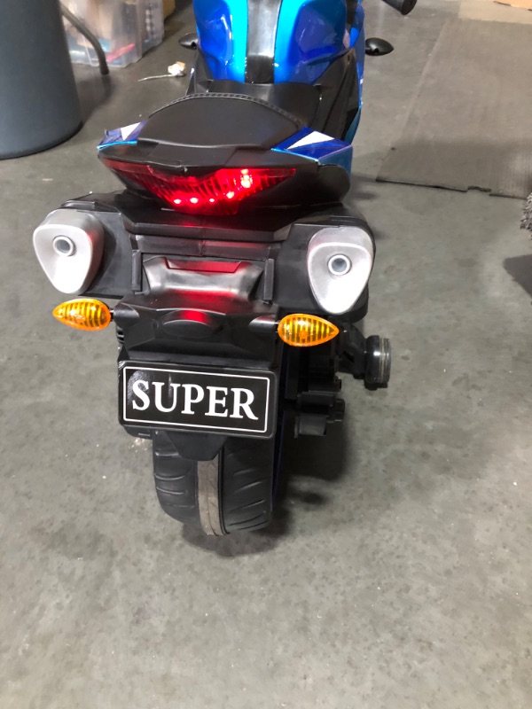 Photo 5 of 12V Kids Ride On Motorcycle,550W Electric Ride On Motorcycle with Training Wheels